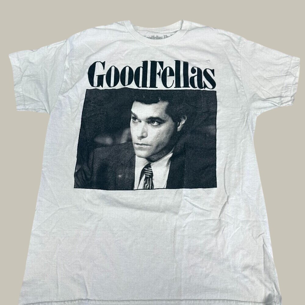 Goodfellas Movie Promo T Shirt Mens Medium White Ray Liotta Mafia Graphic Tee